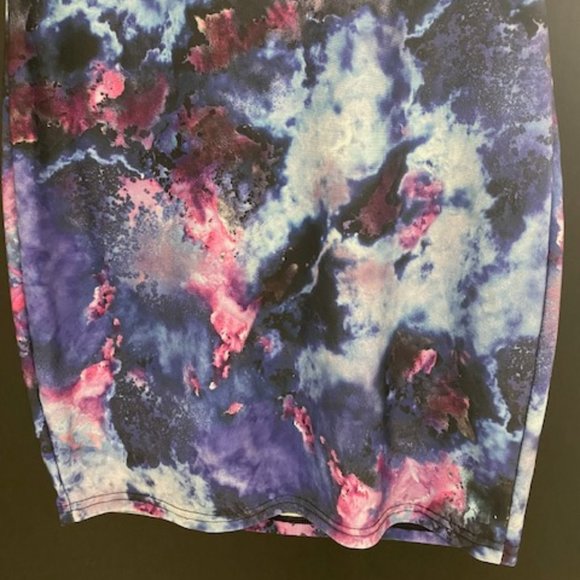 New * s/s BODY CON Stretch SEXY DRESS * BLUE Black PINK Purple STORMY SKY ~ XS S - Picture 6 of 7